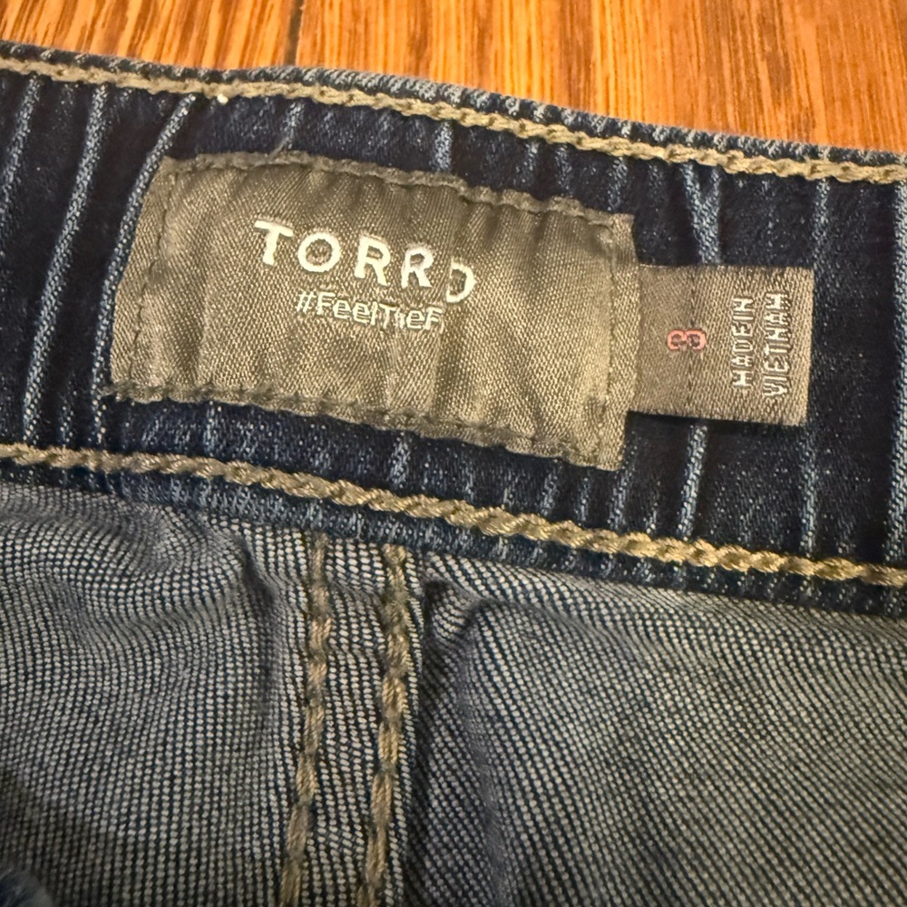 Torrid #FeelTheFit Denim Jogger Jeans Pull-On Drawstring Soft Stretch Plus Size - Picture 4 of 5